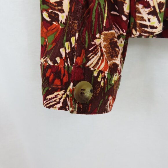 Koret Button Up Leaf Pattern Soft Shirt Sz. S - Picture 7 of 9